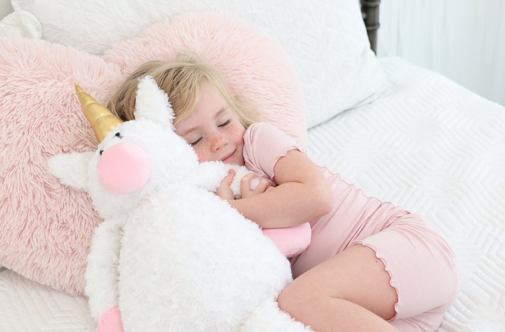 HuggaBuddies Unicorn Plushie BigBuddie - Super Soft Unicorn Stuffed Animal 24" | Educational Toy & Fun Gift Idea for 10 Year Olds (~) | Minky Stuffed Animal (Unicorn)