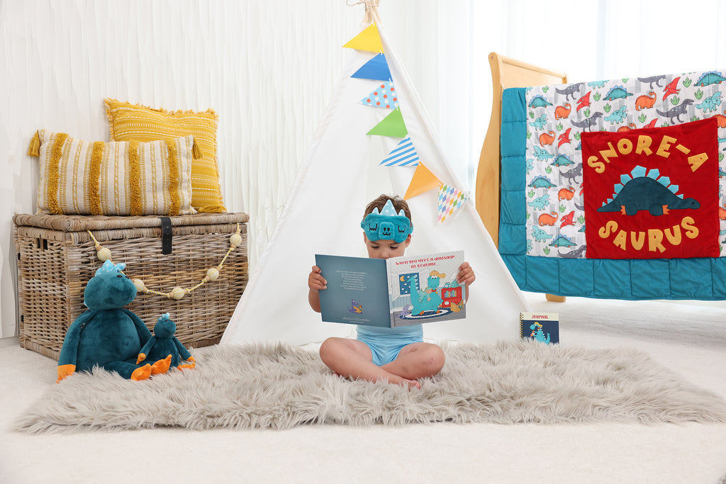 HuggaBuddies Dinosaur Stuffed Animal Set for Kids - Plush Animal with Blanket |  Dino Book with Stuffed Animal Set |  Wearable Blanket and Stuffed Toy Backpack 55" W x 72" | Fun Gift Idea for 10 Year Olds (Dino) 